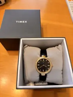 TIMEX 腕時計 レディース ブラック ゴールドのサムネイル
