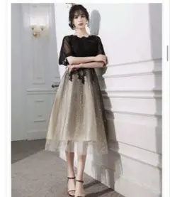 【クリーニング済】発表会 パーティードレス 膝丈 レディース ジュニア