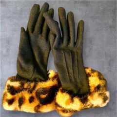 最終価格【LOUIS VUITTON】ミンクファー付きカシミヤグローブ