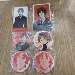 461文豪ストレイドッグス　織田作之助缶バッジ ミニブロマイド6点セット