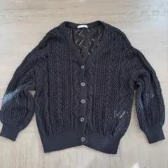 COLZA ブラック レース編み カーディガンのサムネイル