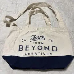BEYOND CREATIVES トートバッグ アイボリー/ネイビー