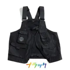2way タクティカルベスト　バッグ マルチポケット　軽量作業着　釣り　撮影　黒 2way タクティカルベスト バッグ マルチポケット 軽量作業着 釣り 撮影
