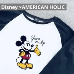 【Disney ×AMERICAN HOLIC】ミッキーマウス 長袖Tシャツ