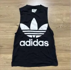 美品✨adidas トレフォイル タンクトップ ノースリーブ 黒 S 夏 ロゴのサムネイル