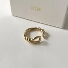 【完売品】ete エテ ハッピーカムカム ニャーリング 9号 ゴールド 希少　猫 完売品】ete エテ ハッピーカムカム ニャーリング 9号 ゴールド 希少