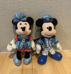 東京ディズニーシー　15周年　ぬいぐるみバッチ　ミッキー&ミニー