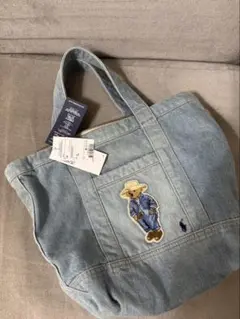 ラルフローレン　ベア　デニムスモールトート