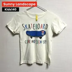 【匿名配送】Sunny Landscape スケートボード柄 Tシャツ 140