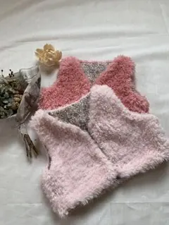 ベビーベスト ハンドメイド ベビーピンク