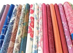 9-29-4 着物ハギレ 全正絹ちりめんセット【16枚】古布