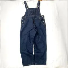 【poetro girl】デニムオーバーオール 肩紐調整可能 綿100％ M