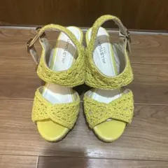 JILLSTUART shoe クロシェ編み ウェッジソール サンダル