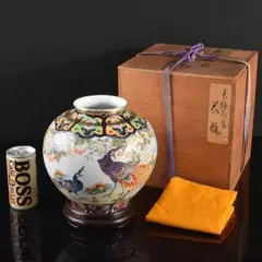 九谷焼 花瓶 鷹図 木箱入り 九谷焼 花瓶 鷹図 木箱入り - メルカリ