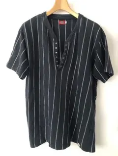 Dickies ディッキーズ ストライプ 半袖シャツ L