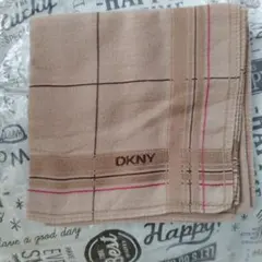 DKNY ハンカチ ベージュ チェック柄のサムネイル