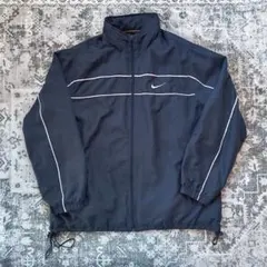 00s NIKE ナイキ ウィンドブレーカー ナイロンジャケット ネイビー 刺繍