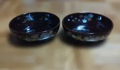【未使用】和風ボウル 2個セット 桜 葡萄柄