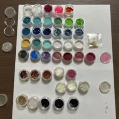 ネイルラメ、パウダー、セット クリア容器入り