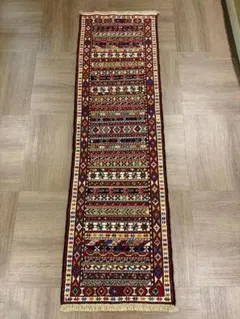 手織り アゼルバイジャン スマック キリム ランナー 192x59cm ペルシャ