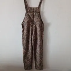 【未使用】ビアズリー　花柄オーバーオール