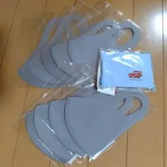 キッズ　グレー マスク　9枚&カーズガーゼマスク
