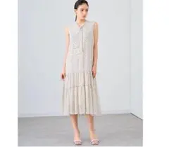 お値下げ】ANAYI アナイ ミニドットシフォンラッフルワンピース - メルカリ