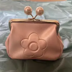 マリークワント ピンクがま口ポーチ