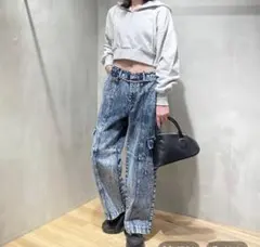 JEANASISハーフジップショートフーディ