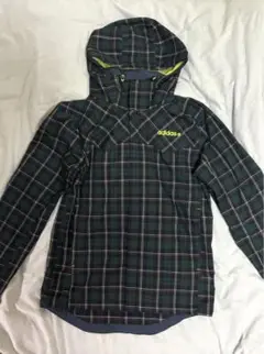 美品 adidas アディダス フード付きチェックジャケット パーカー Mサイズ