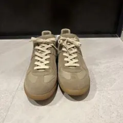 ベージュ レザー スニーカー マルジェラ ジャーマントレーナー ss aw 