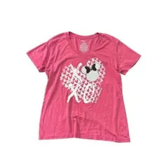 7SM3【Disney STORE】ミニー×ハート　プリントTシャツ　Ｖネック