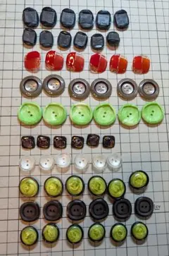 ボタンセット No.25-2-34 6個x10種類