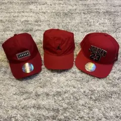 【美品】Jordan ジュニアキャップ 3点セット レッド