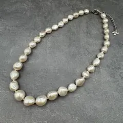 【美品】淡水パール　バロック　ホワイト　ネックレス　根津仁香　JinkaNezu