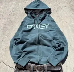 OAKLEY 00s GREEN TECH ZIP HOODIE Y2K