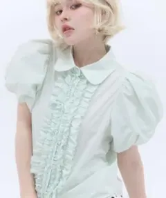 sovisoon romantic frill blouse ミント ブラウス sovisoon romantic frill blouse mint 新品 - メルカリ