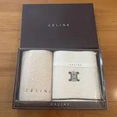 【未使用】日本製 CELINE フェイスタオル ウォッシュタオル 2枚セット