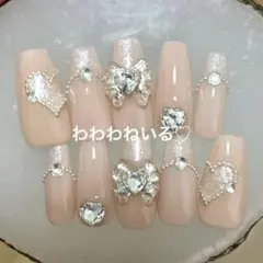 ネイル ネイルチップ ネイルチップオーダー ちゅるん ハート ワンホン 韓国
