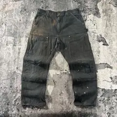 USA製 29×30 Carhartt ダブルニー 墨黒フェード ブラック ボロ - メルカリ