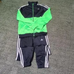 adidas ジャージセット 160サイズ 緑/黒