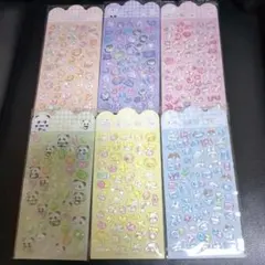 ぷくっと高クオリティかわいいぷくぷく動物シール　6枚セット