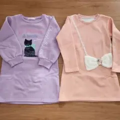 裏起毛ワンピース2点セット 120cm
