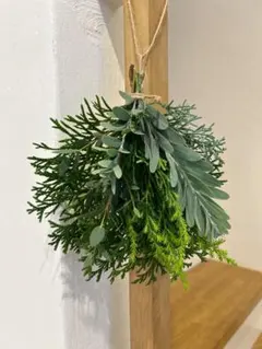 【数量限定】クリスマス　スワッグ　リース　ドライフラワー　コニファー　ナチュラル