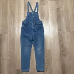 GUストレッチデニム　オーバーオール