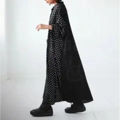 【SALE】ワンピース マキシ丈 水玉 ドット ゆったり 体型カバー Aライン