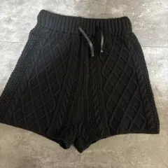 MURUA ブラック ケーブルニットショートパンツ