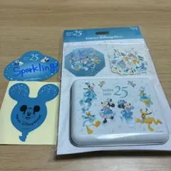 東京ディズニーシー25周年　シールセット　缶付