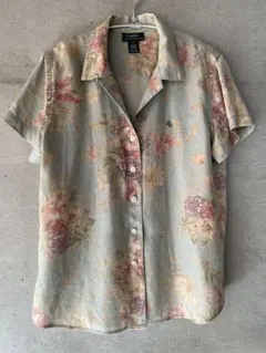 LAUREN Ralph Lauren リネン 花柄 半袖レディースシャツ Mのサムネイル