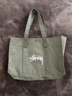 Stussy ステューシー トートバッグ カーキ ロゴトートのサムネイル